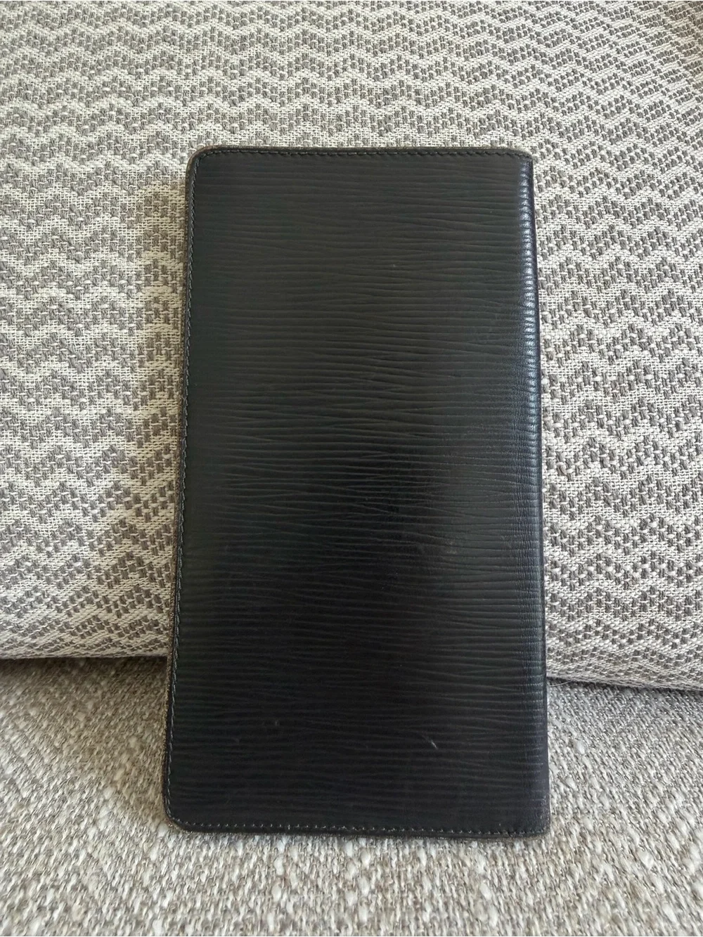 Louis Vuitton Black Epi Leather Long Bifold Wallet Checkbook Holder Organizer
